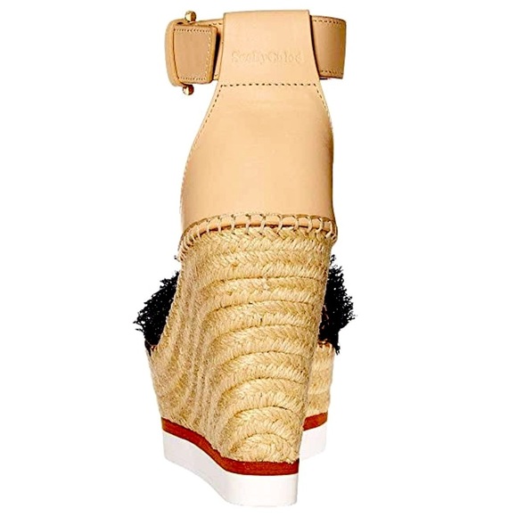 See by Chloe Glyn Leather & Canvas Platform Sandal - Picture 9 of 15